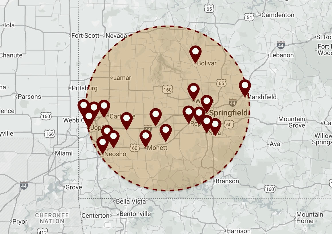 Service area map